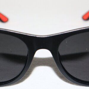 Unisex  Black With Red Accents Sunglasses